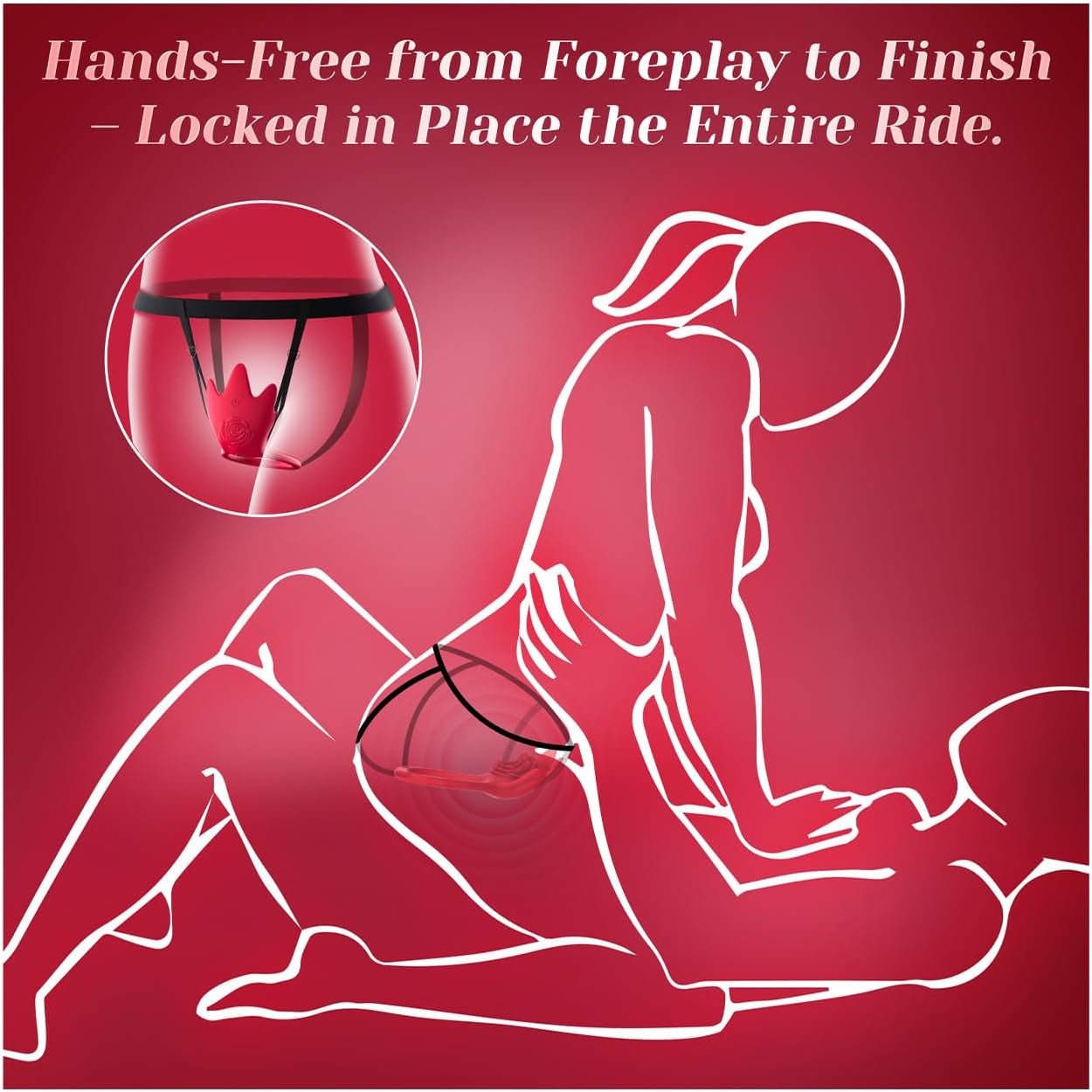 PetalDrive Rose Cock Ring Clit Stimulator App Control