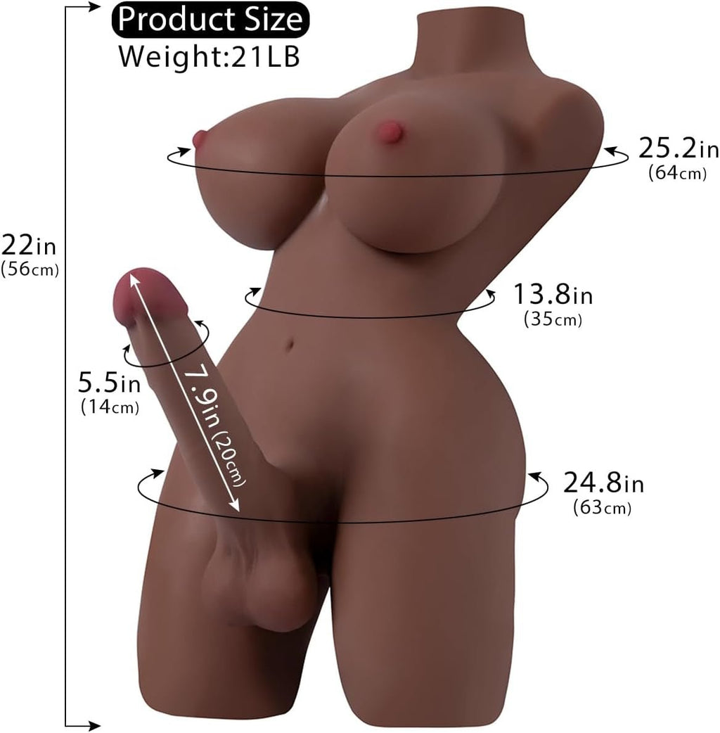 ElysionX Trans Sex Doll Torso 3-in-1 Realistic TPE