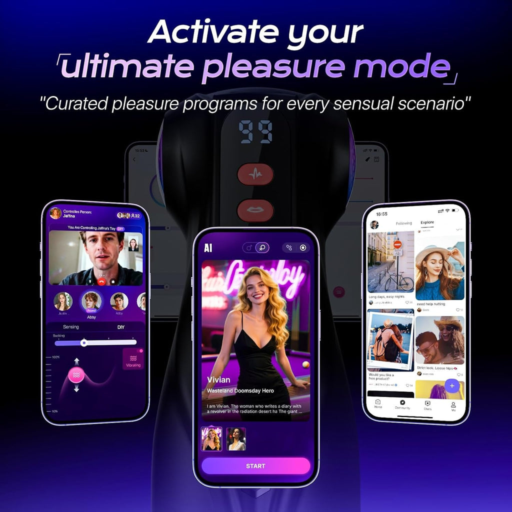 LumiSync AI Sync Pocket Pussy 3 Sleeves App Control Stroker