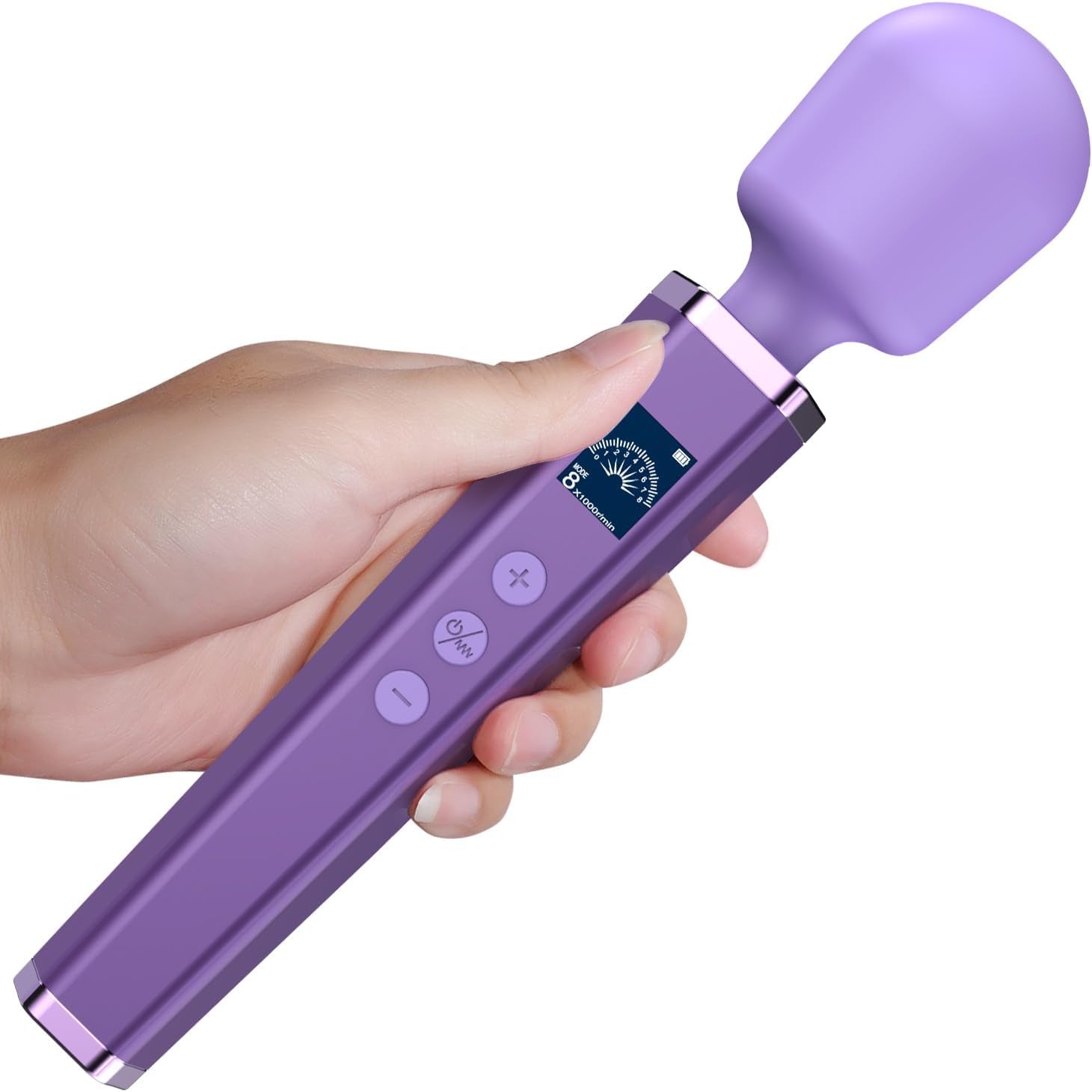 AuraStrike Wand Vibrator Waterproof 8 Modes Rechargeable