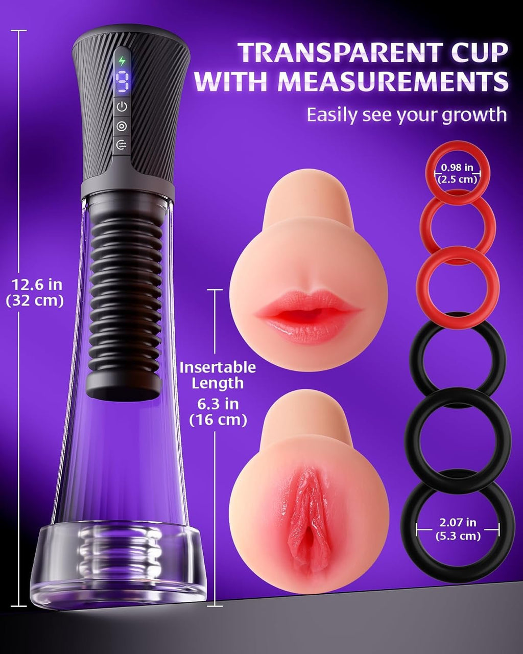 ApexPulse AI Male Masturbator 3 Sleeves Suction Pump