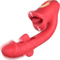 VelvetLick Rose Tongue Vibrator Flapping 10 Modes Waterproof