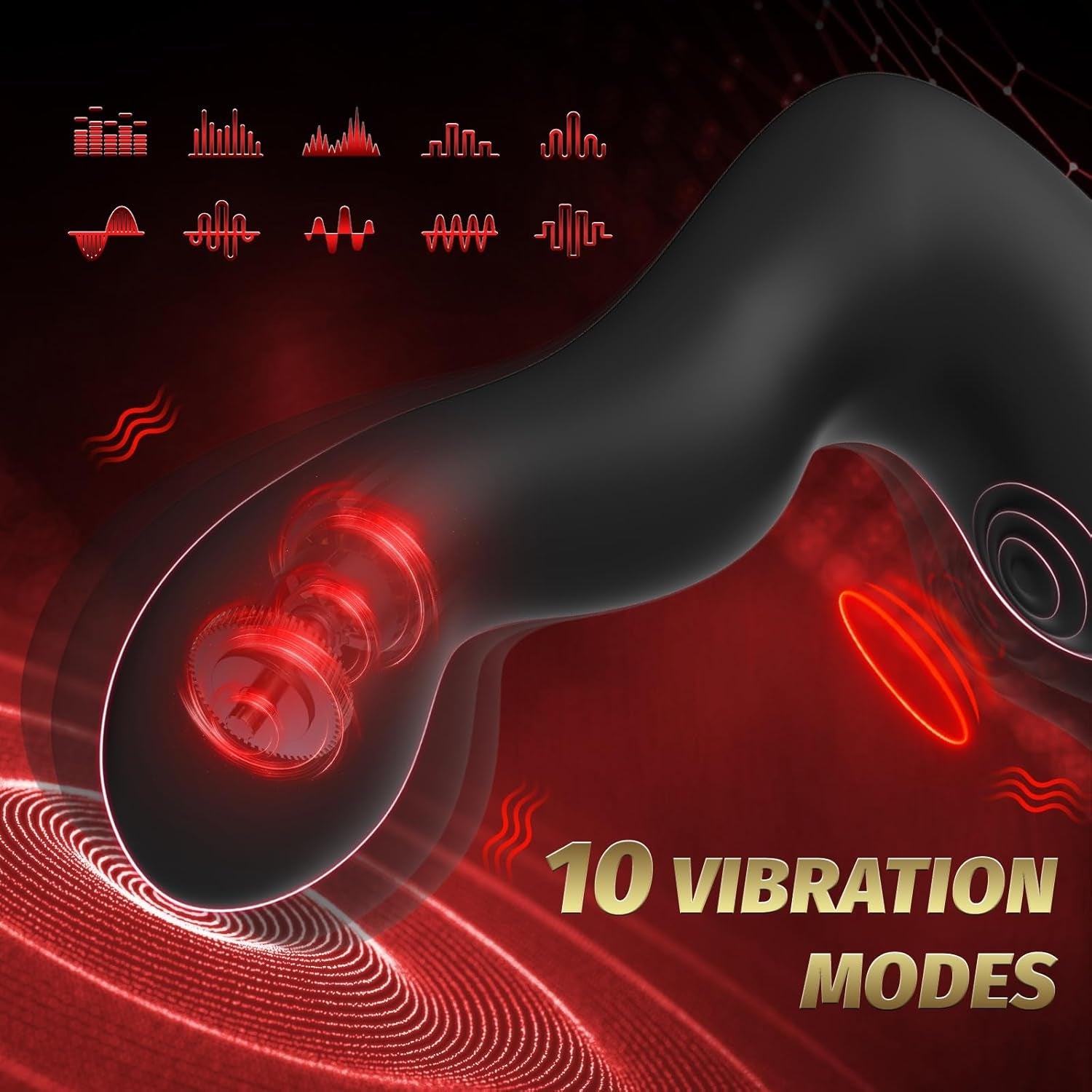 InflateCore Inflatable Prostate Massager Cock Ring 10 Modes