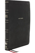 Nkjv, Thinline Reference Bible, Leathersoft, Black, Thumb Indexed, Red Letter Edition, Comfort Print: Holy Bible, New King James Version - Imitation Leather