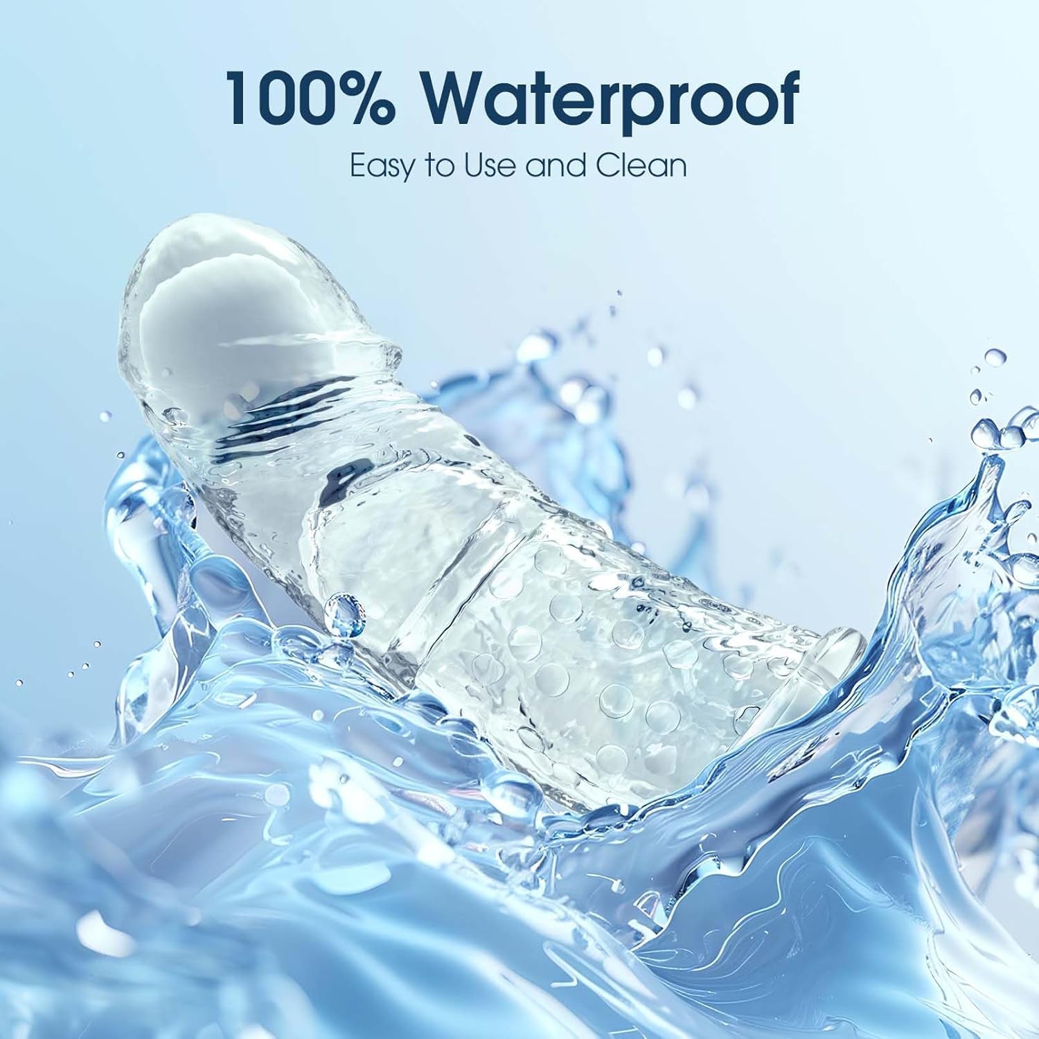 VibeX 4-in-1 transparent Vibrating Penis Sleeve
