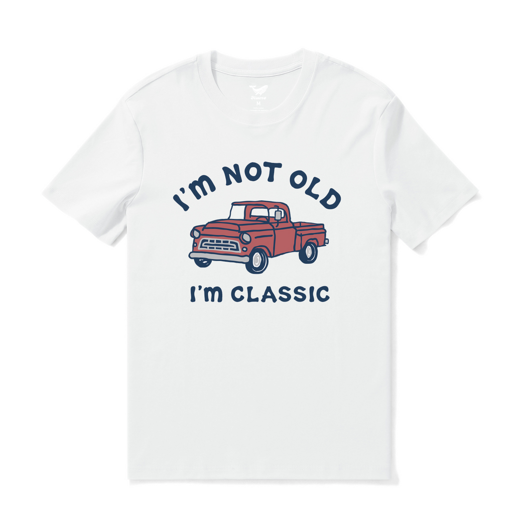 Camiseta Hawaiana para Hombre I'm Classic Cuello Redondo 100% Algodón - BLANCA