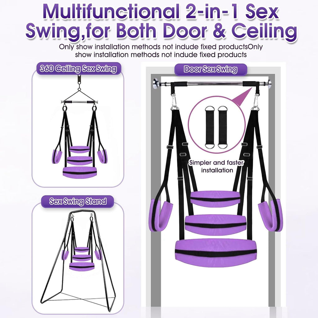 VioletBond Purple BDSM Sex Swing Adjustable