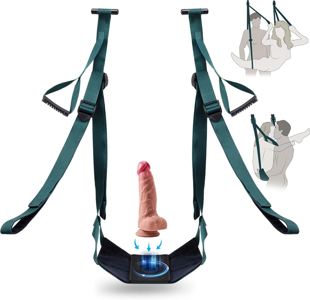 DuoLuxe Premium Door Sex Swing with Dildo & Seat