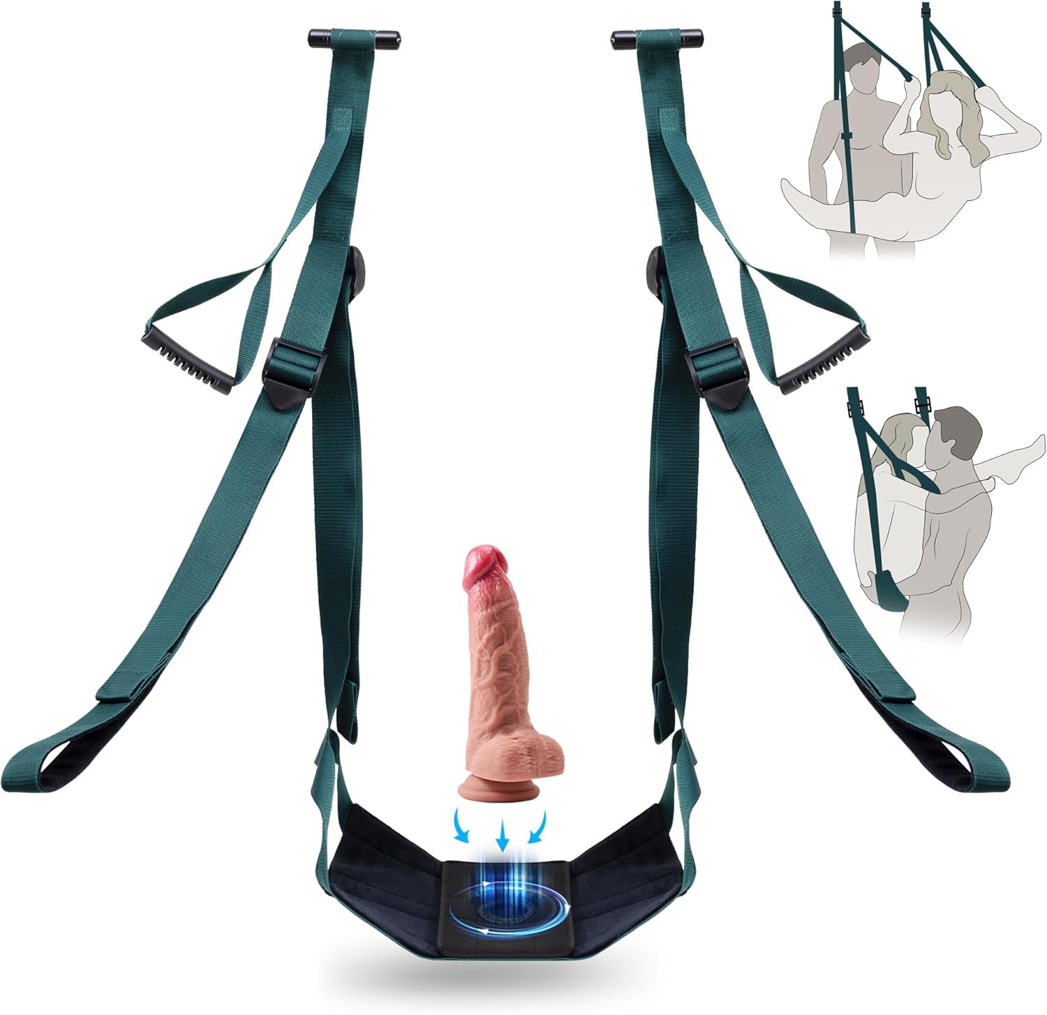 DuoLuxe Premium Door Sex Swing with Dildo & Seat