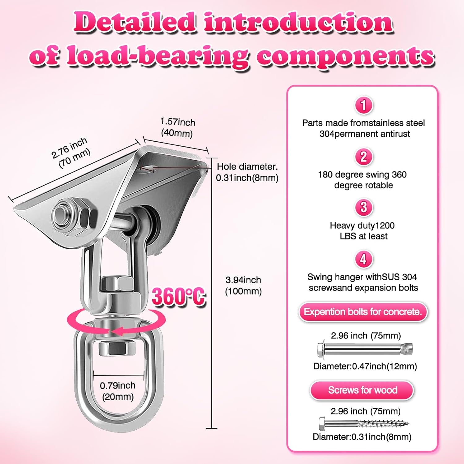 AveriX 360° Sex Swing with Padded Support