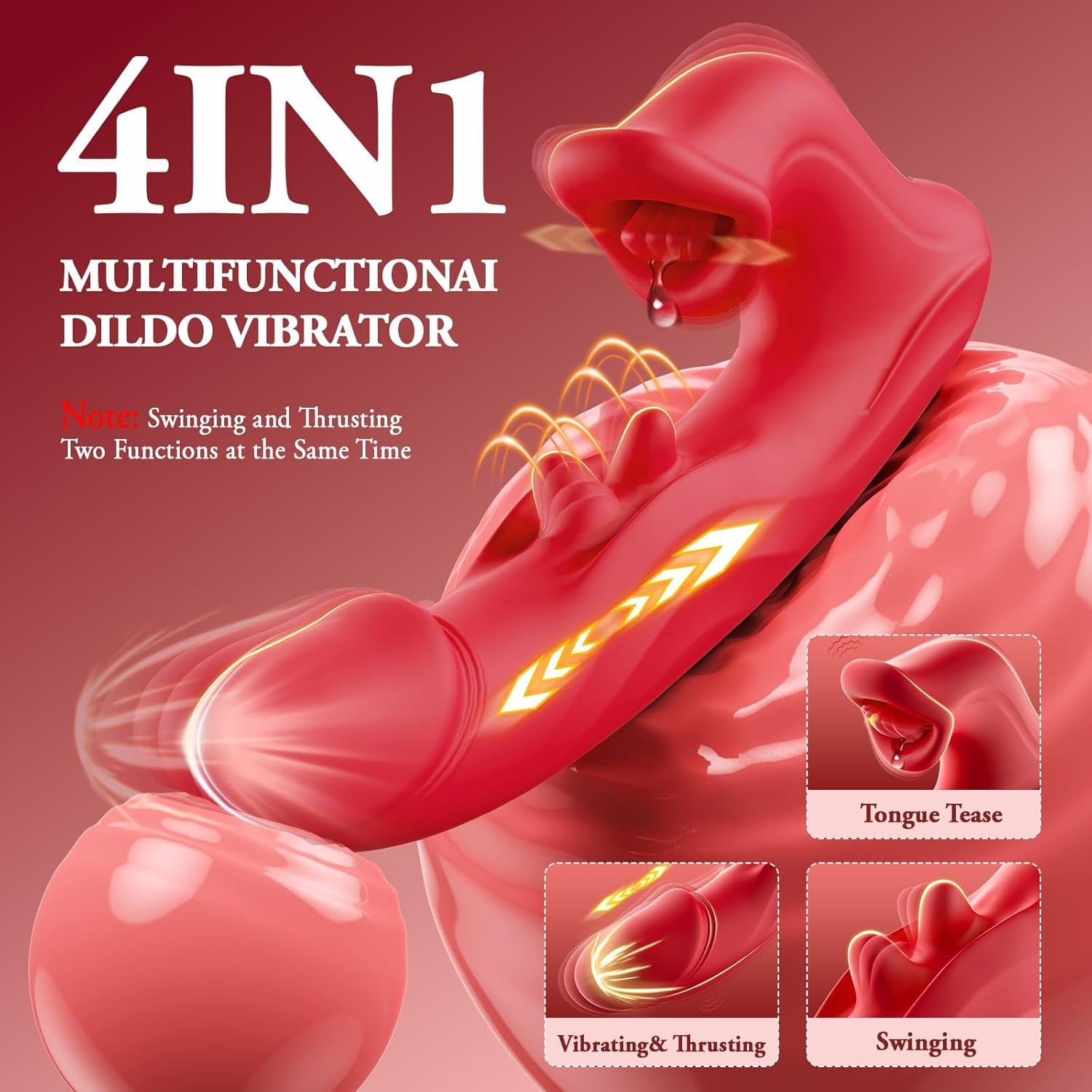ZenvyX  Thrusting Rabbit Licking Vibrator 4-in-1 10 Modes G-Spot