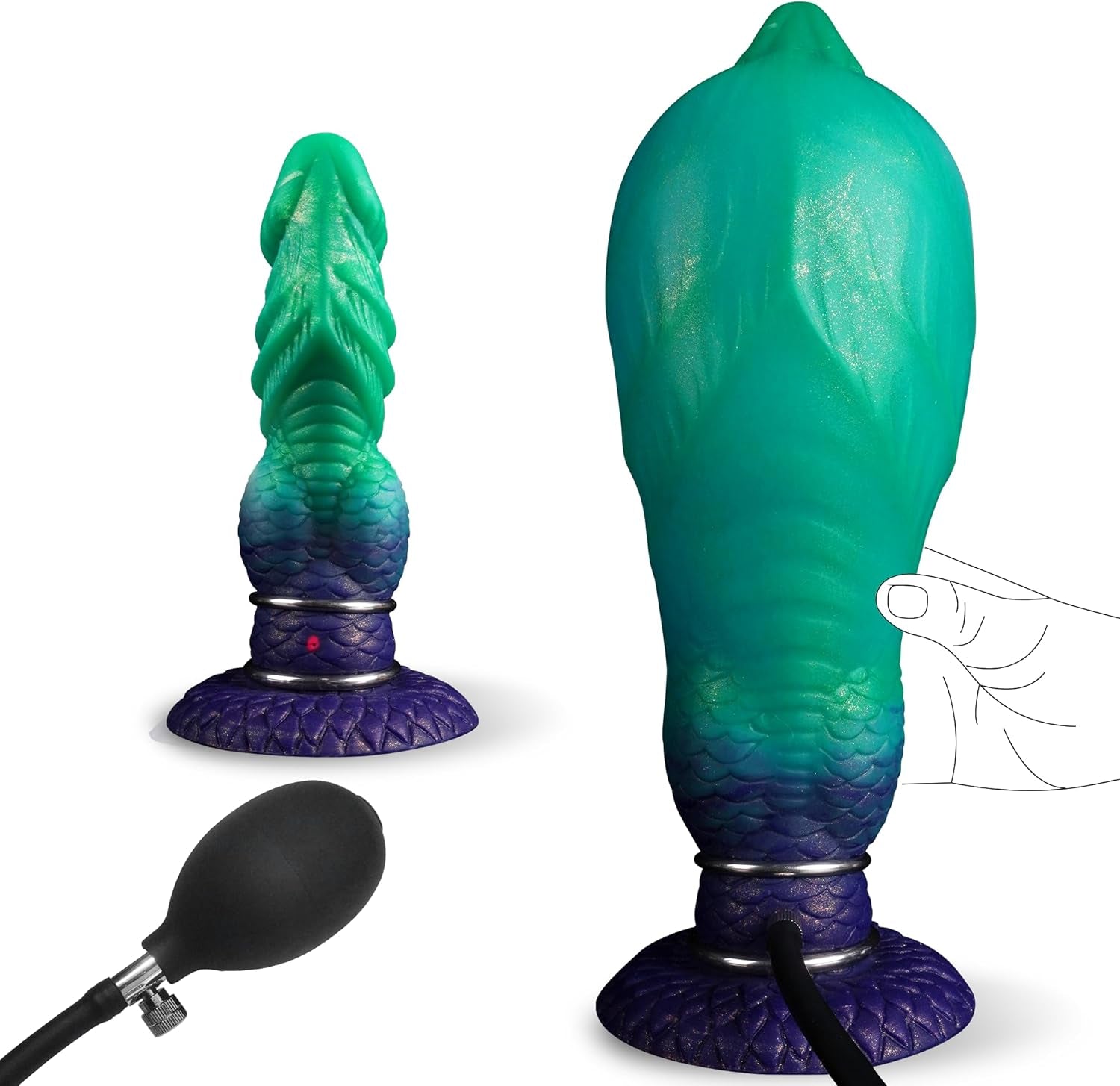 InflataKnot Inflatable Fantasy Dildo Adjustable Thick Suction