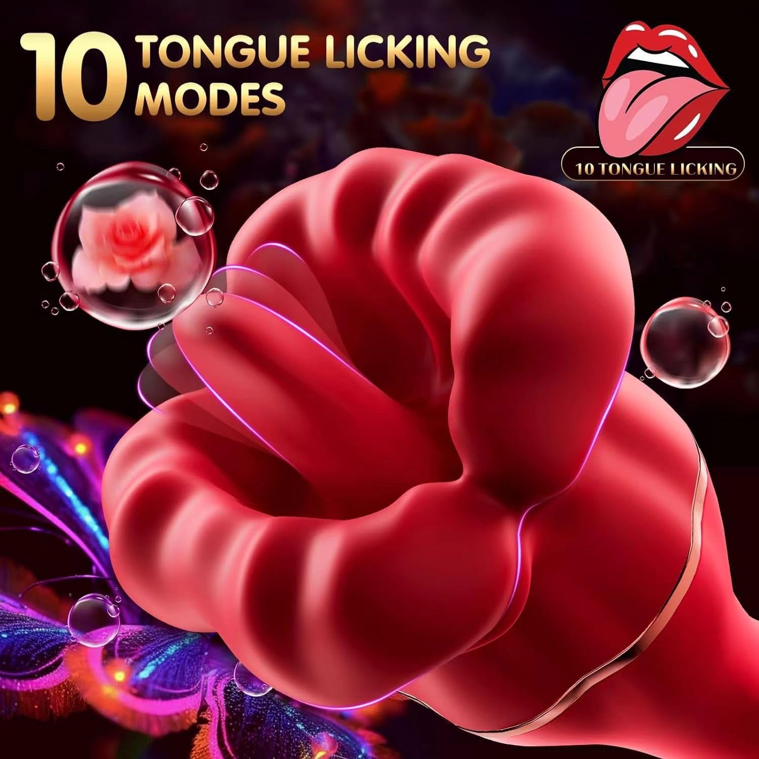 VelixaMouth Tongue Vibrator 20 Modes Clit Stimulator Toy