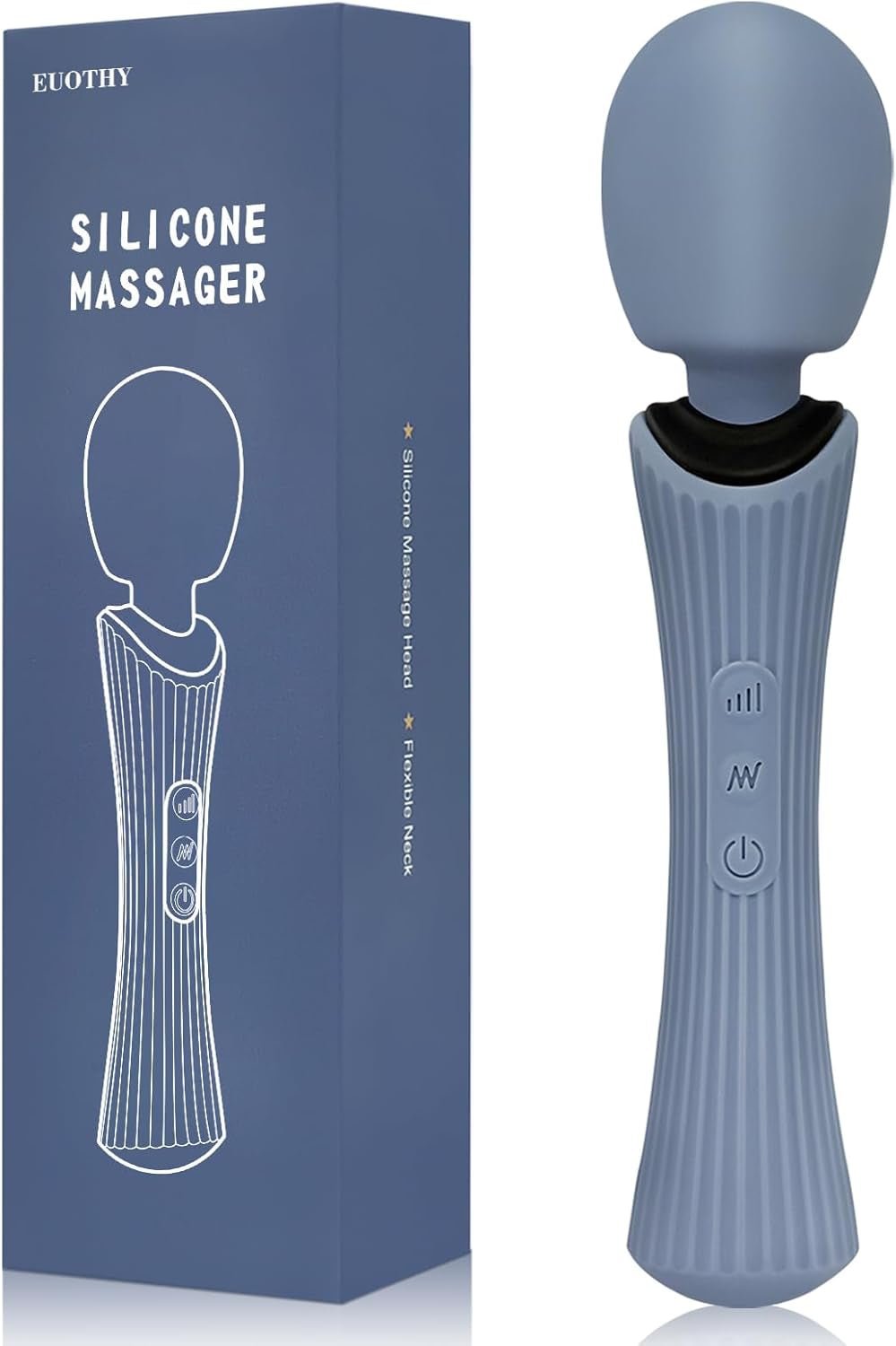 AquaLock Waterproof Wand Vibrator 12 Modes