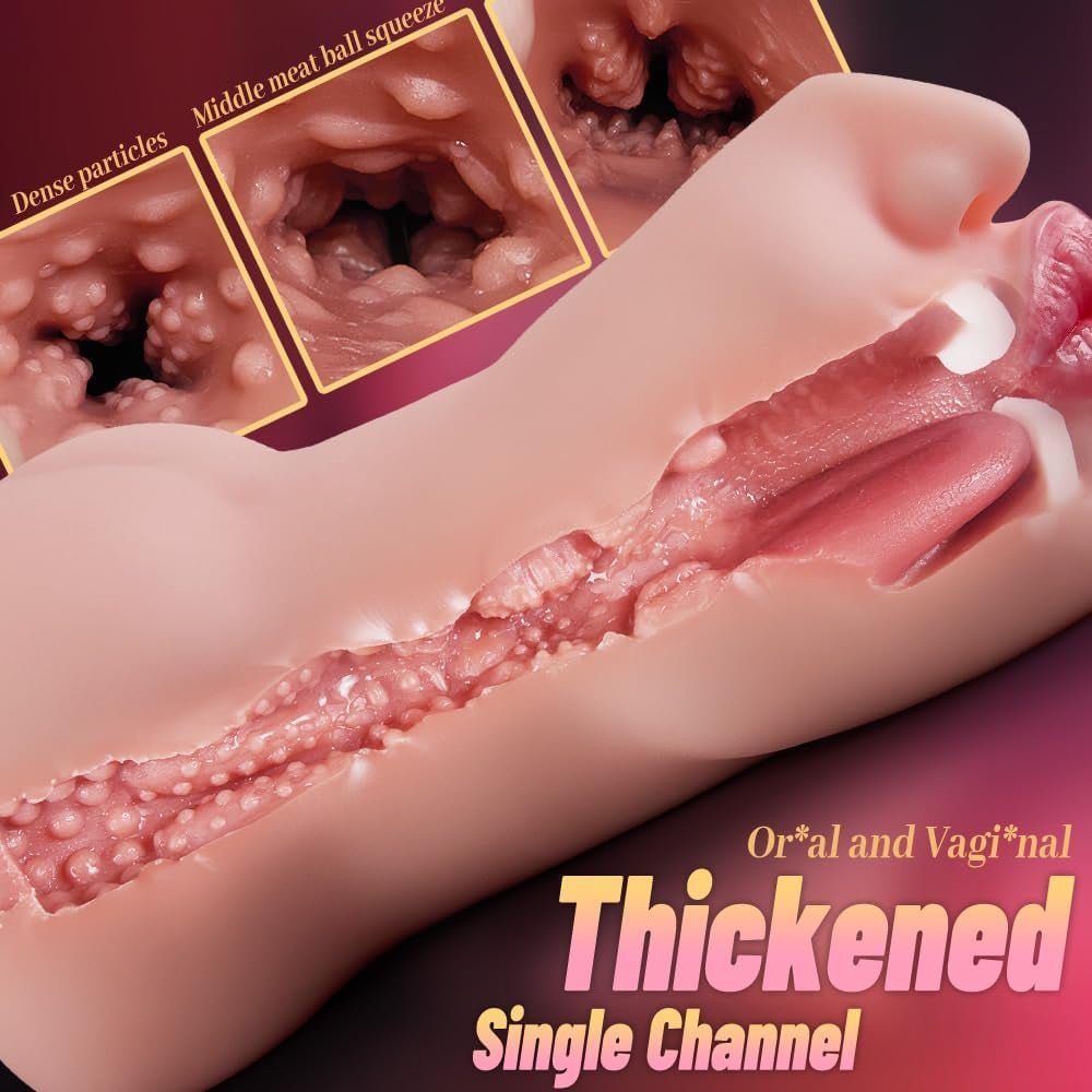 DualLuxe 2-in-1 Realistic Pocket Pussy Oral & Vagina Stroker