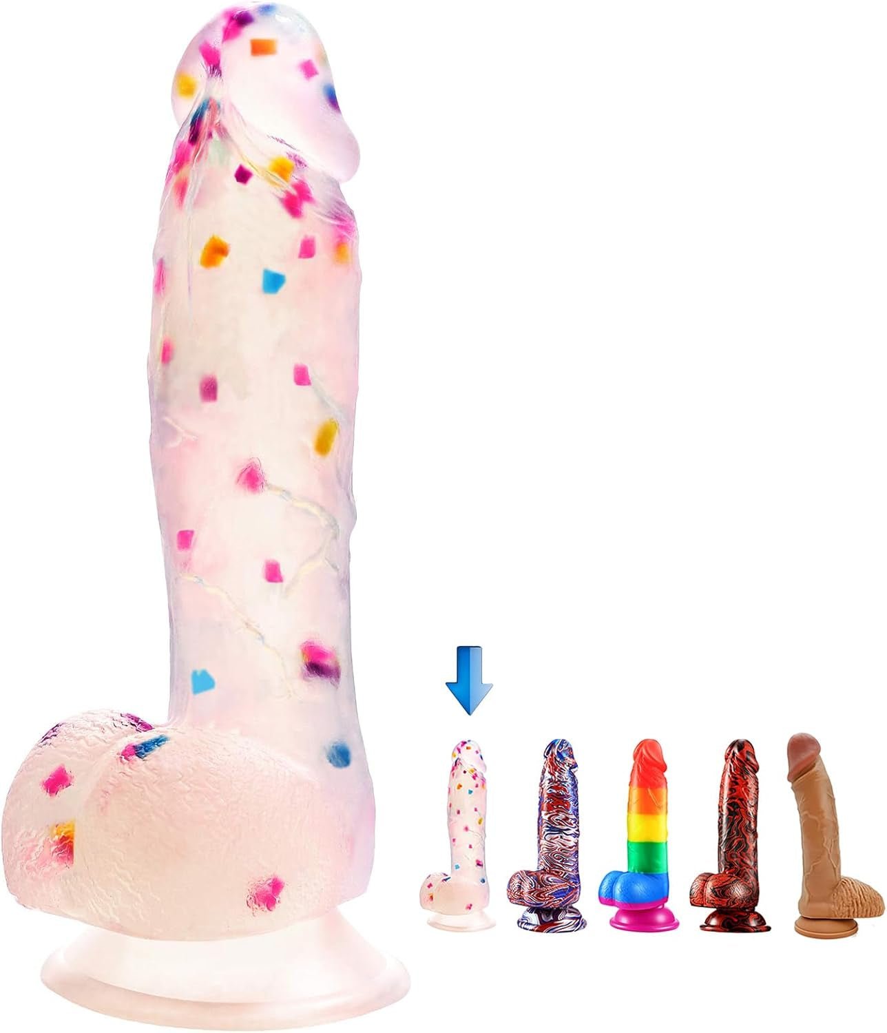 ColorRise 7.6” Silicone Dildo Suction Cup Beginner Friendly