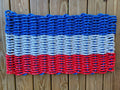 RED WHITE and BLUE stripe Lobster Rope Mat