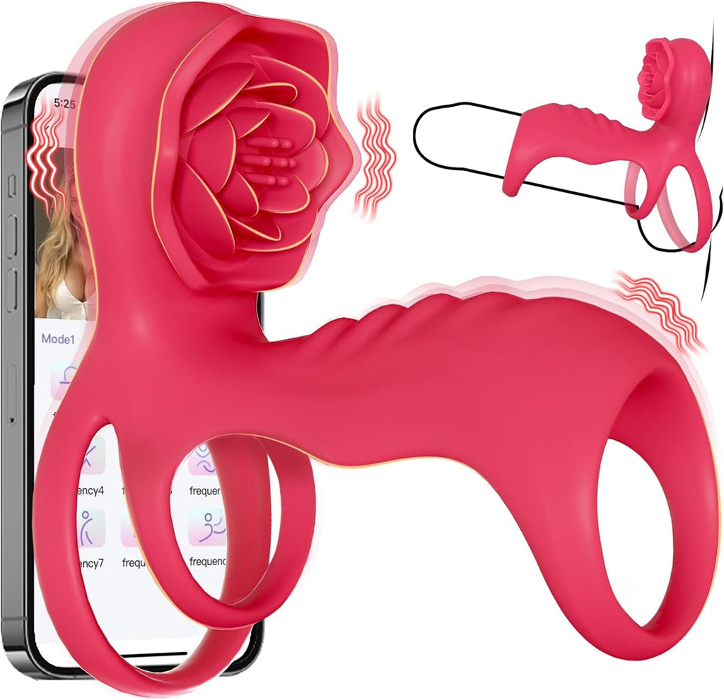 TriLock Cock Ring Extender Clit G-Spot Vibrator 9 Modes