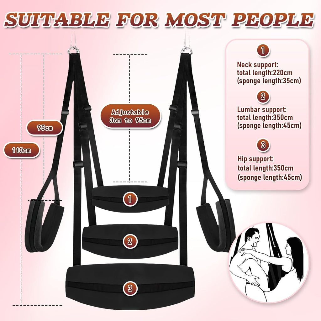 PowerGlide Bondage Sex Swing 500lb Adjustable