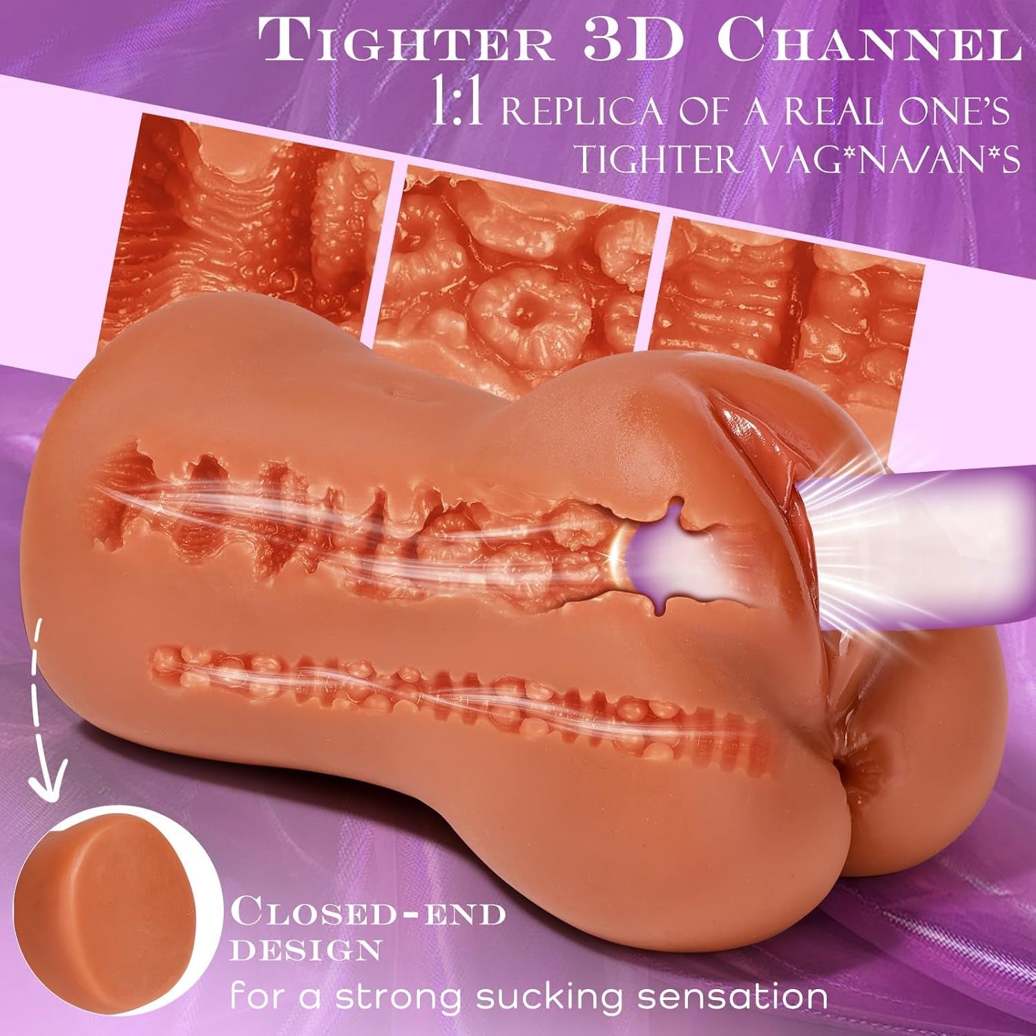 TerraCurve Brown Realistic Pocket Pussy Male Stroker