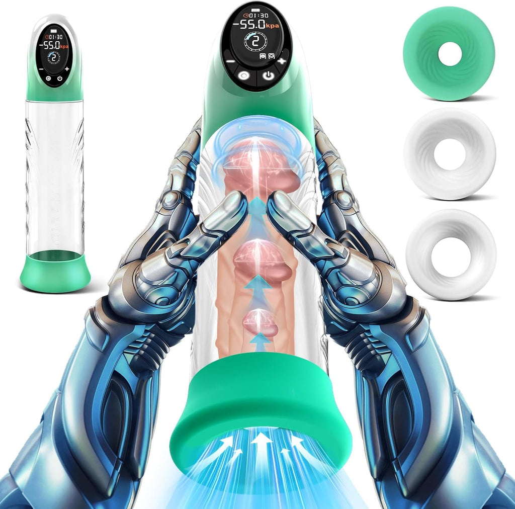 AquaFlux Penis Pump 9 Suction 4 Pressure LCD