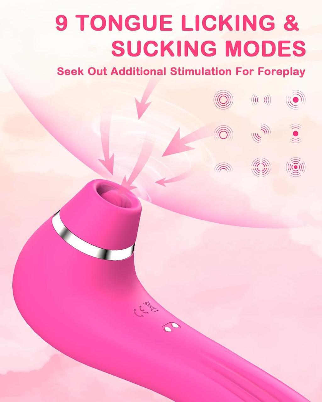 LuxeSync App Control Suction Tongue Licking Clit Vibrator 4-in-1