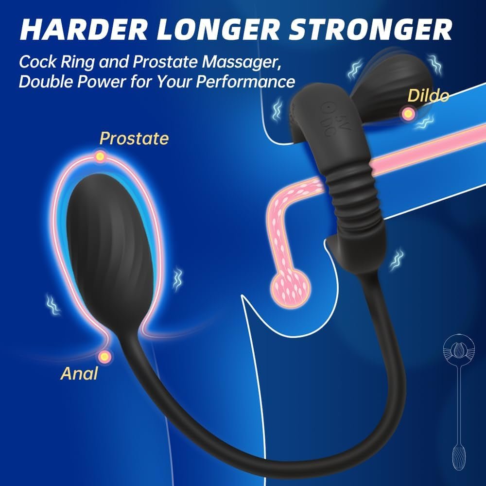 NexusForce Remote Cock Ring Prostate Massager 10 Modes Silicone