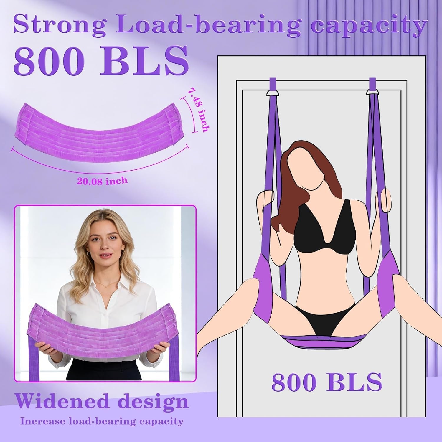 ComfortGrip Door Sex Swing with Cushions & Restraints