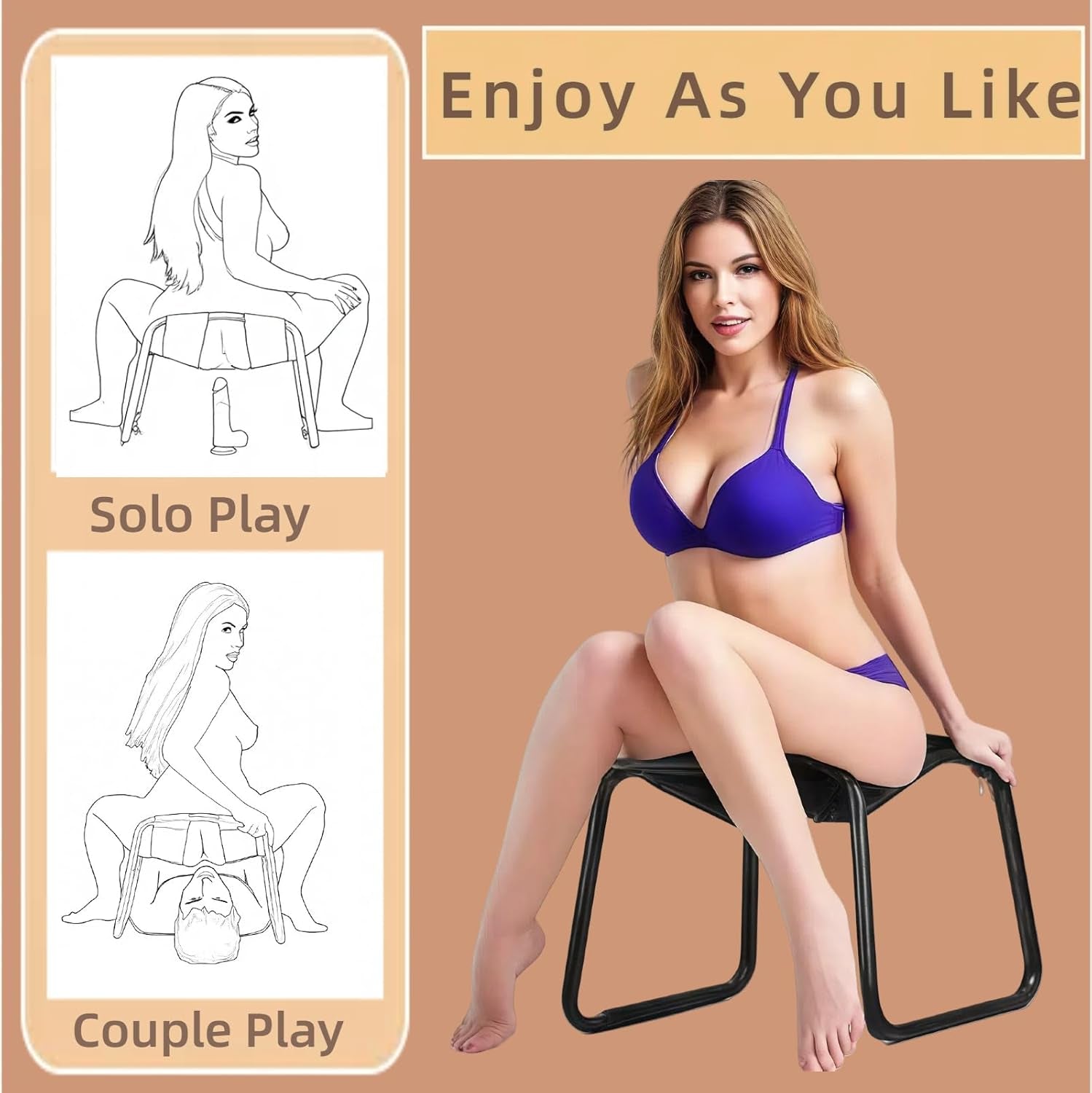 VeloraLift Adjustable Sex Position Stool