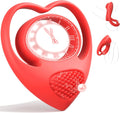 HeartSync Cock Ring Clit Stimulator 9 Modes Silicone