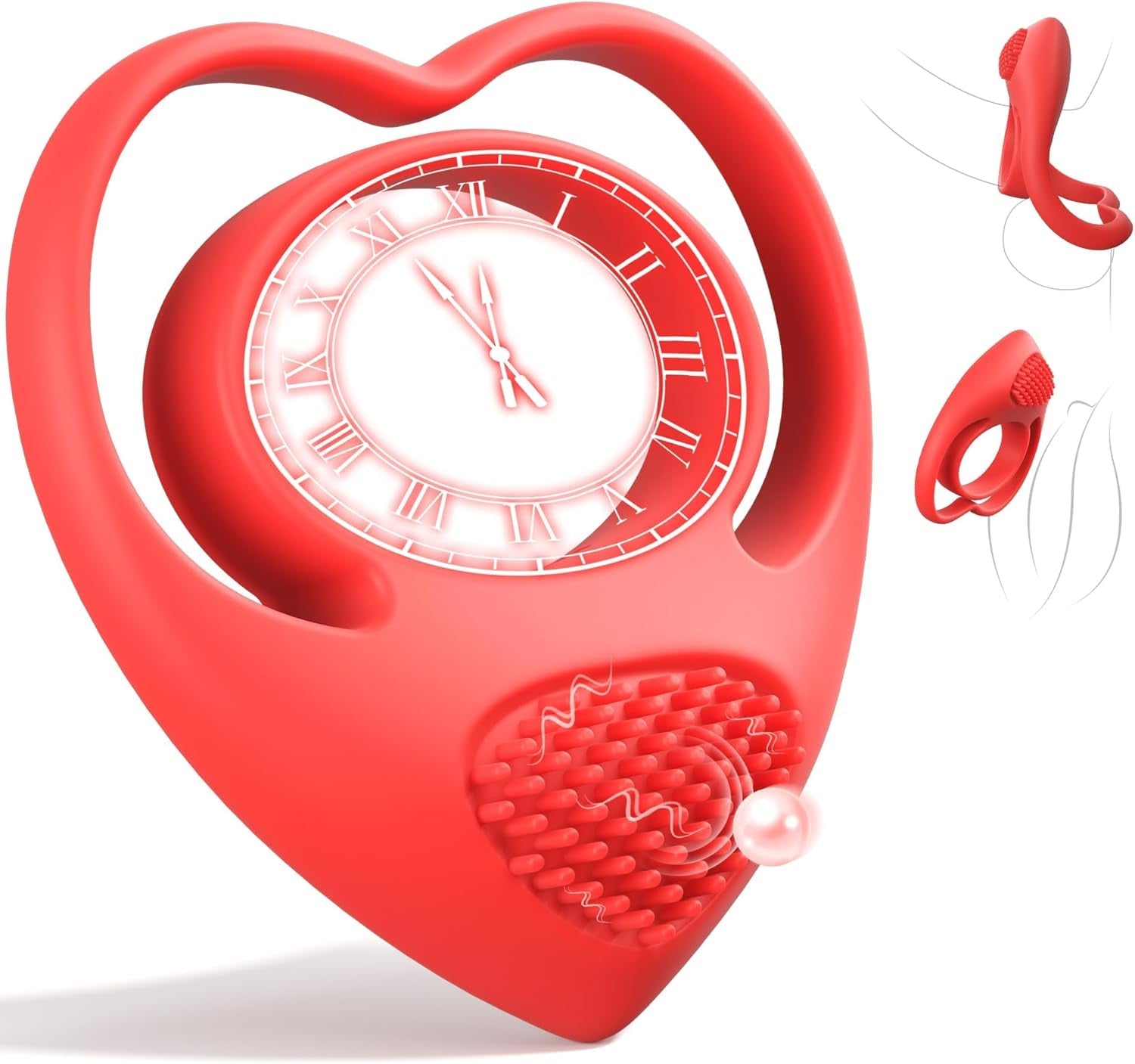 HeartSync Cock Ring Clit Stimulator 9 Modes Silicone