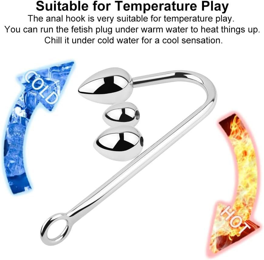 HeartSteel Stainless Steel Anal Hook 3 Balls
