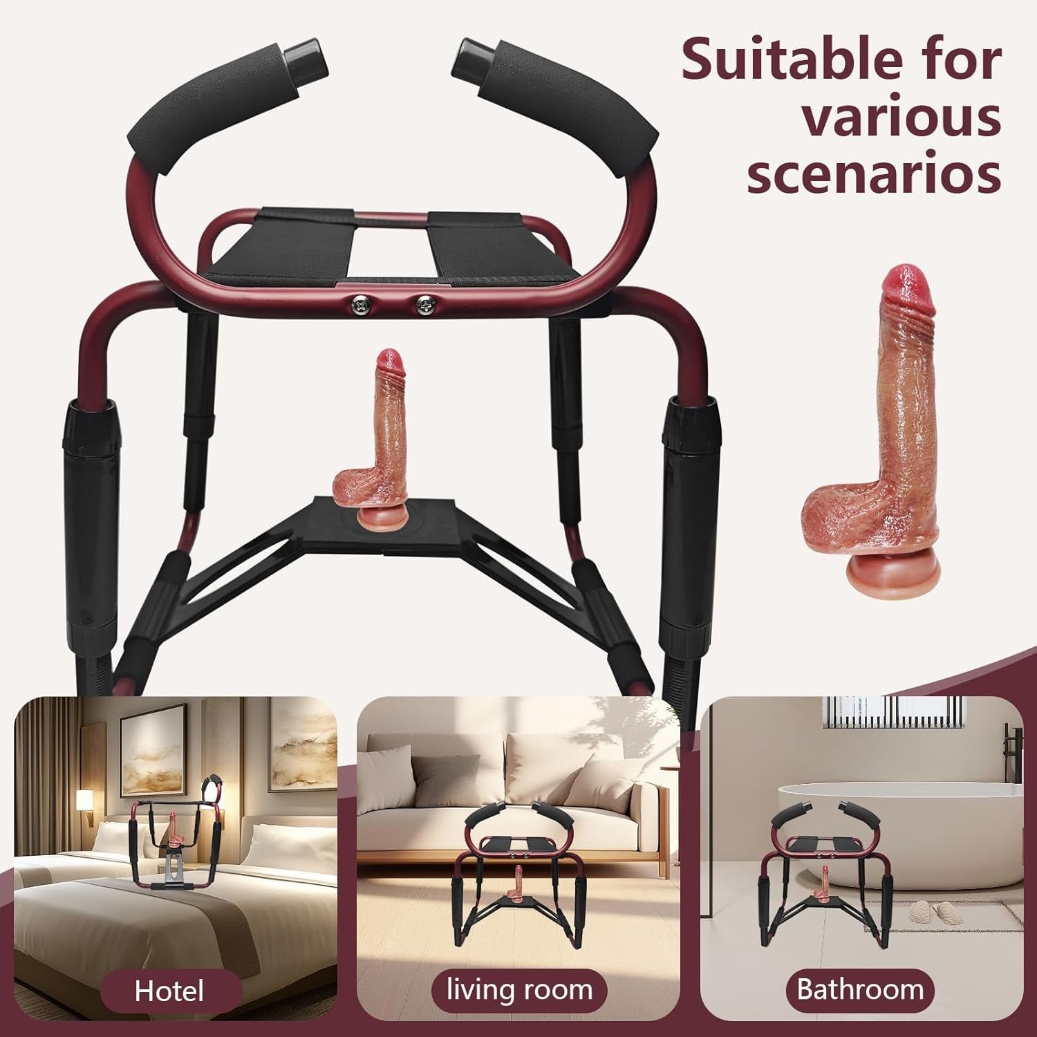 FlexBounce Adjustable Sex Position Chair with Dildo
