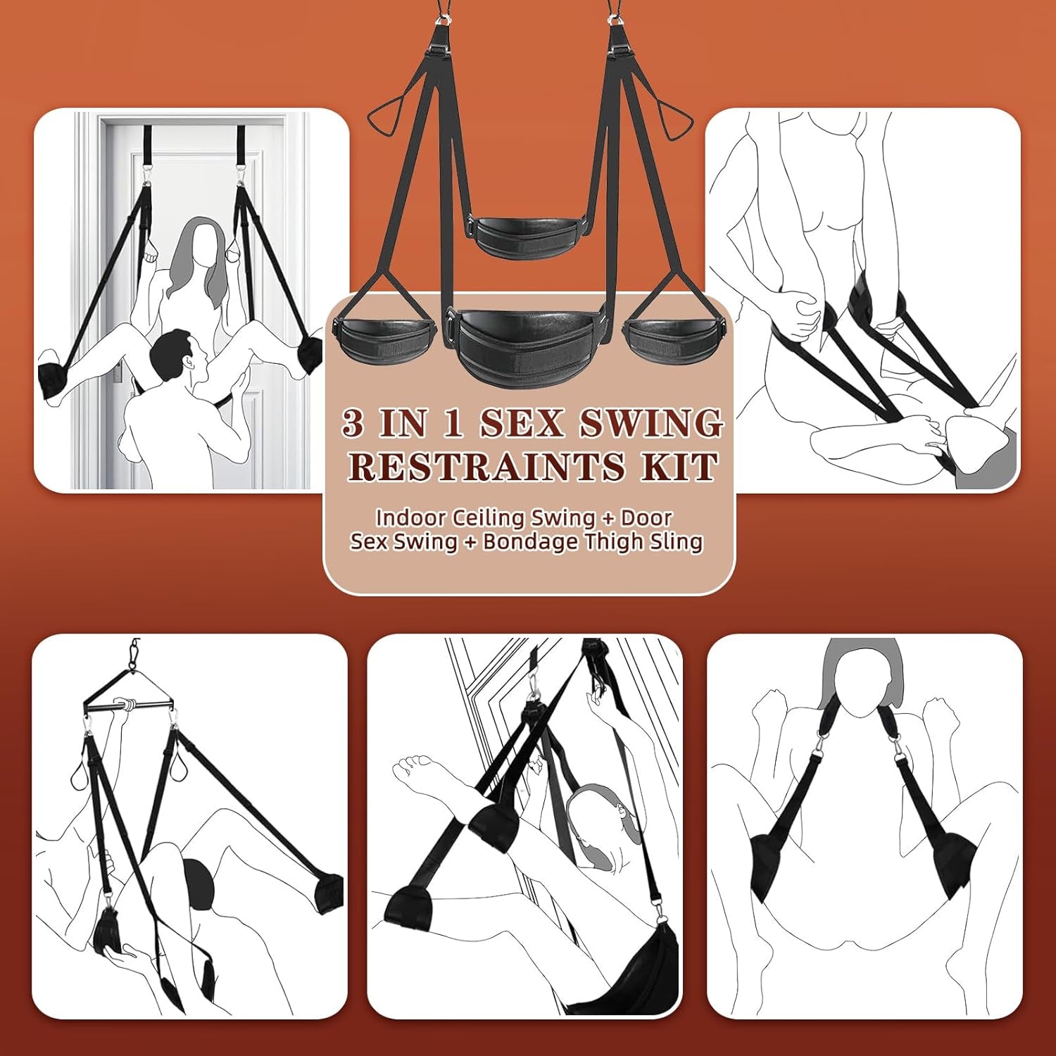 TriVanta 360° Ceiling & Door Sex Swing Kit