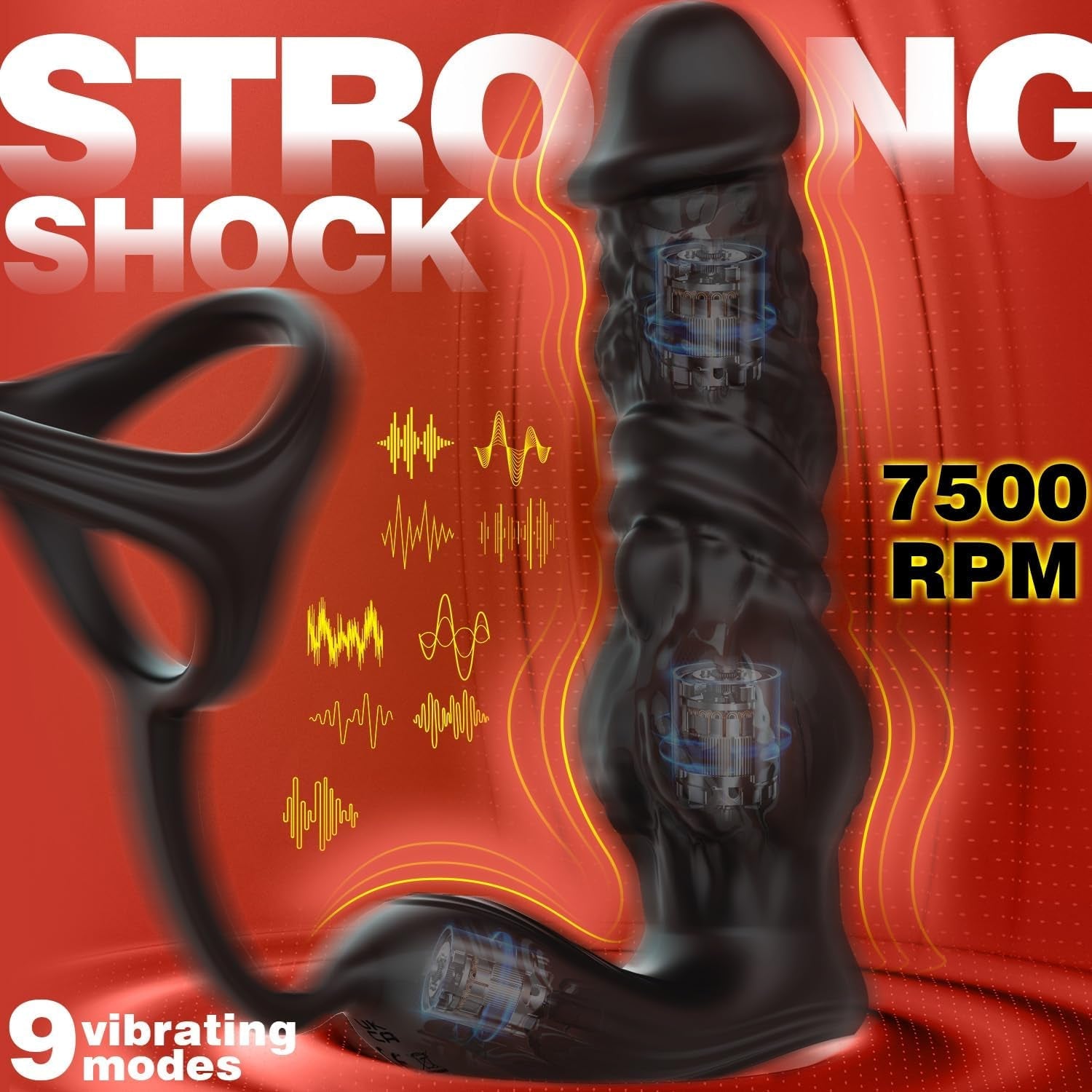 HyperThrust Thrusting Prostate Massager Cock Ring 9 Modes App Remote
