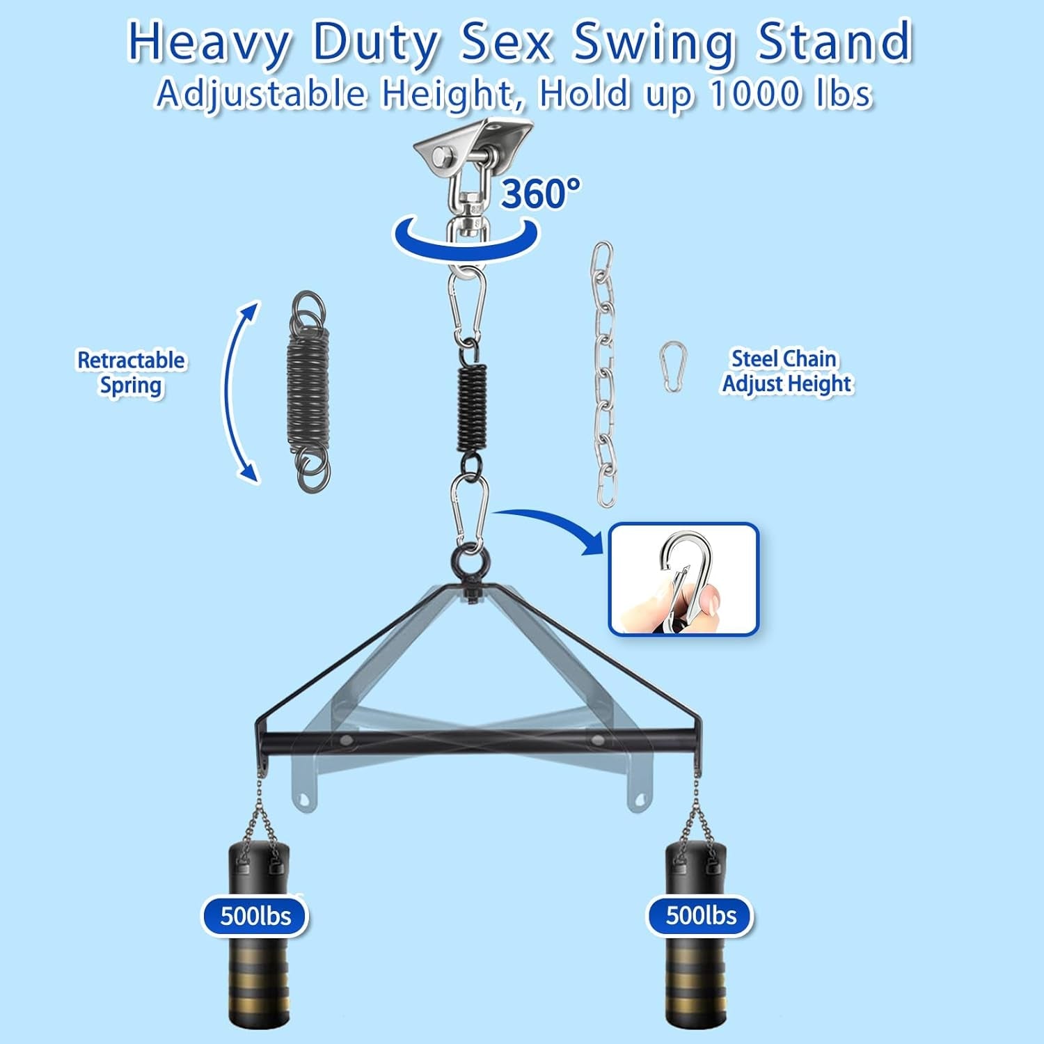 TitanOrbit 360° Ceiling Sex Swing 1000lb