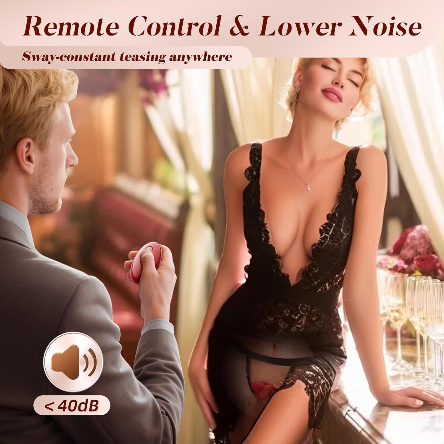 SilkLink Wearable Cock Ring Clit Stimulator Remote 10 Modes
