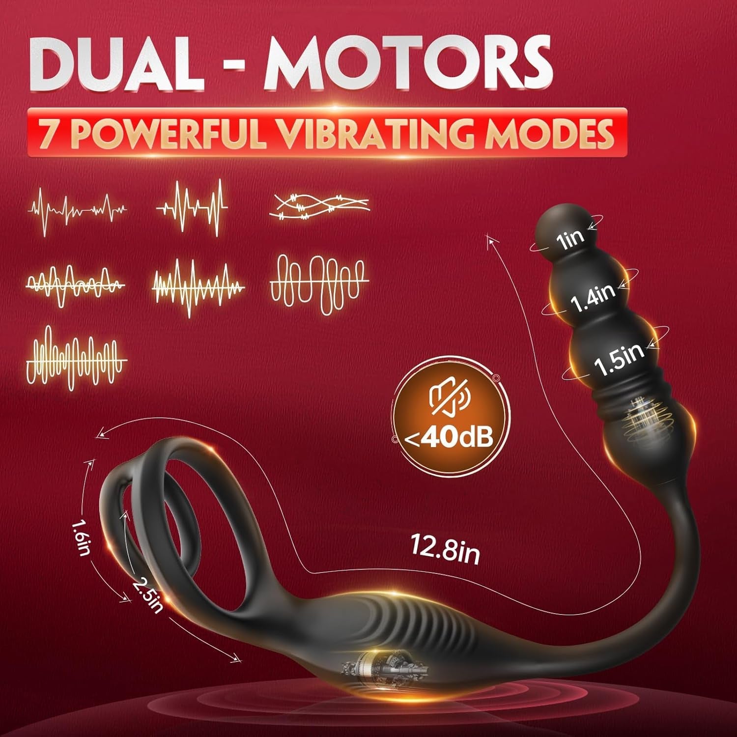 SyncThrustX Prostate Massager Cock Ring 10 Modes Thrusting