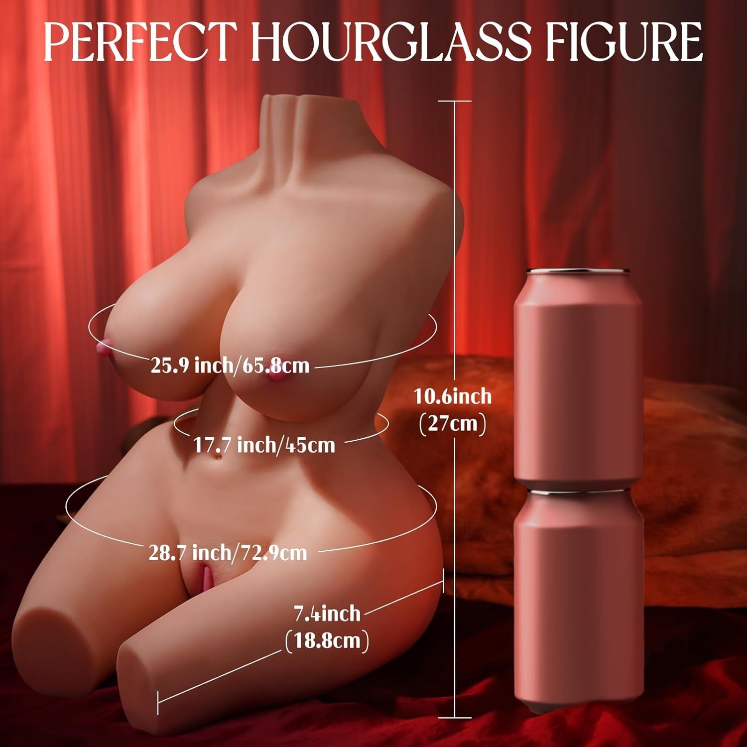 KoreviaX 22lb Realistic Sex Doll Torso Flexible TPE