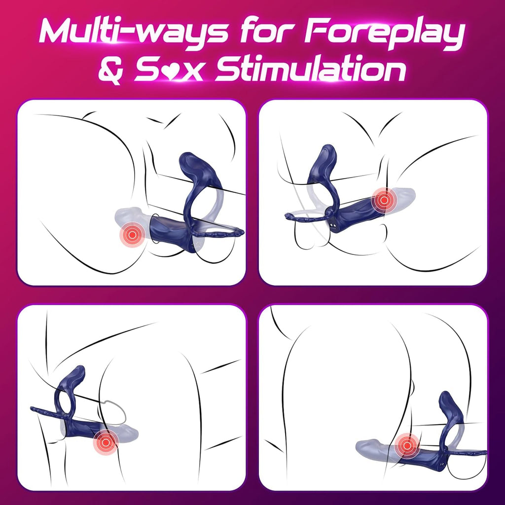 DualDrive Strap-On Cock Ring Clit Vibrator
