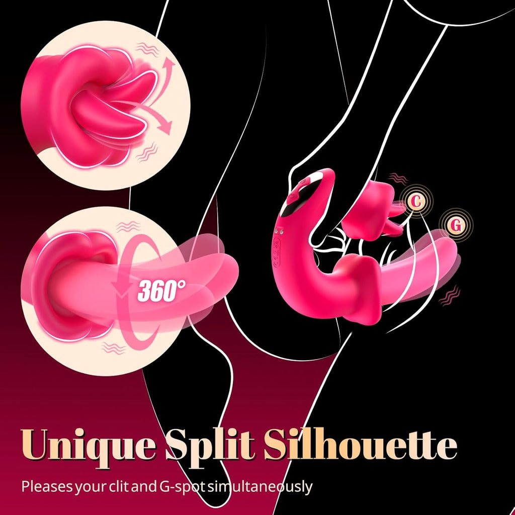 LunexaSync App Tongue Vibrator 20 Modes G-Spot Clit Toy