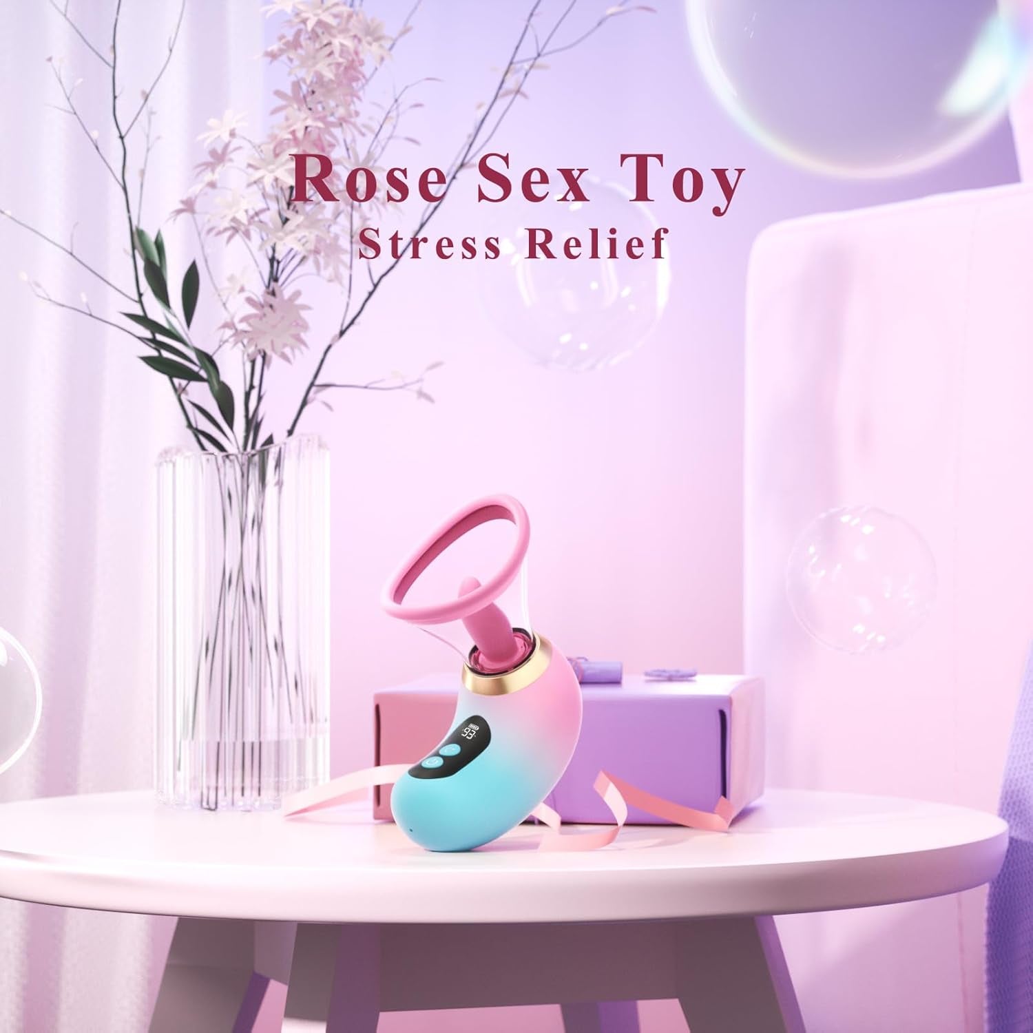 LumiVanta AI Rose Wand Clit Sucker LCD App Waterproof