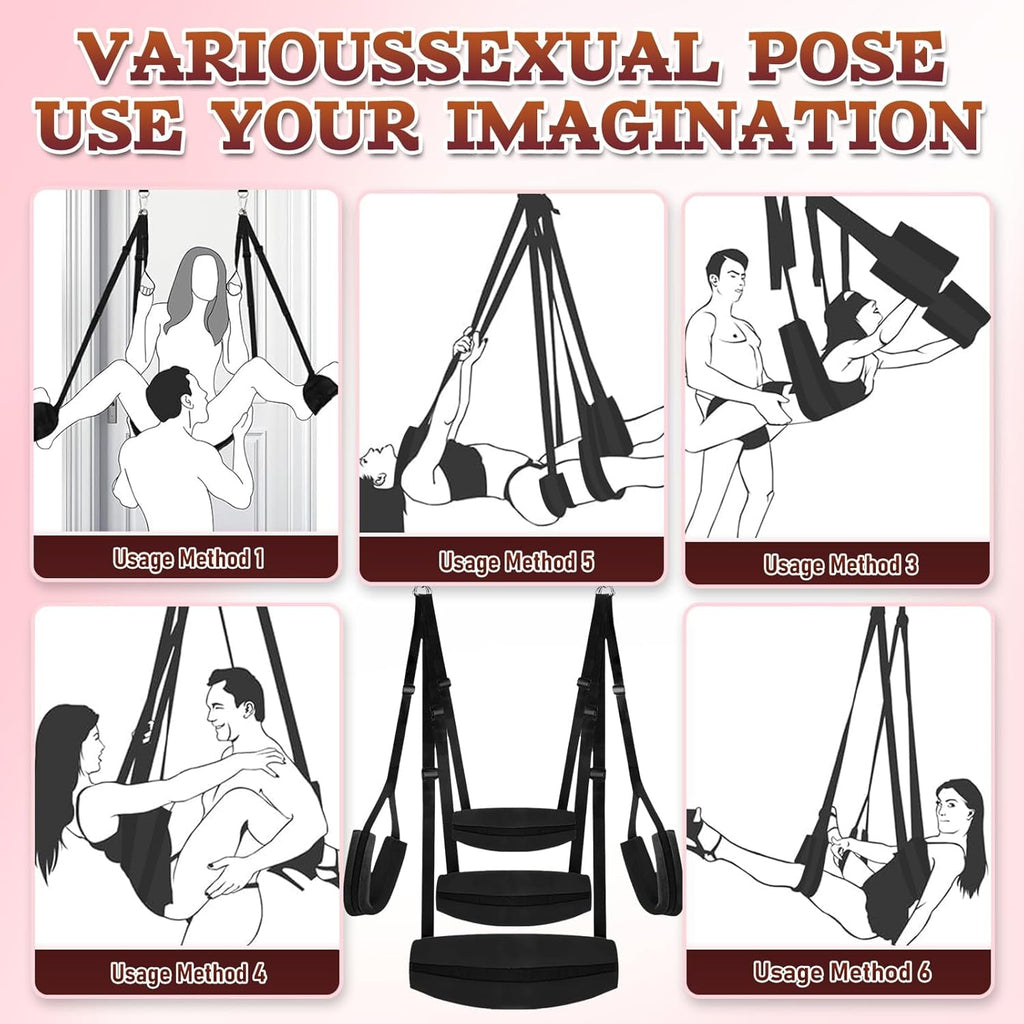 PowerGlide Bondage Sex Swing 500lb Adjustable