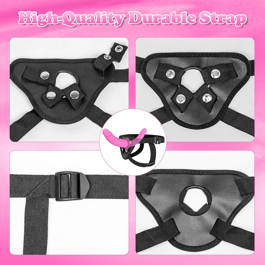Velora Double Ended Strap-On Dildo Pink