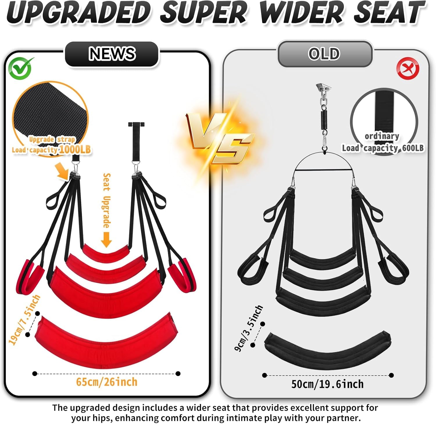 ScarletComfort Door Sex Swing Adjustable Cushioned