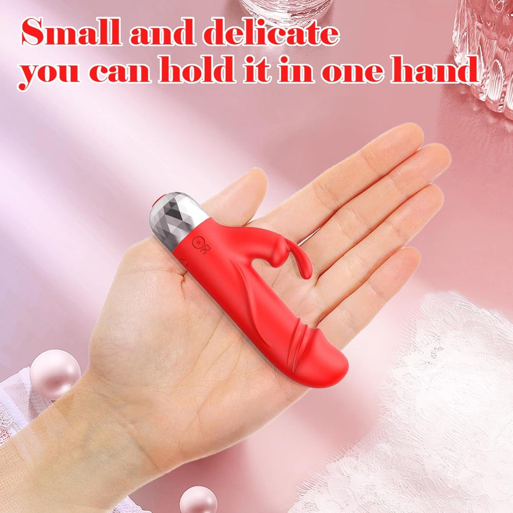 PocketPulseX Mini Rabbit Bullet Vibrator 12 Modes USB Compact