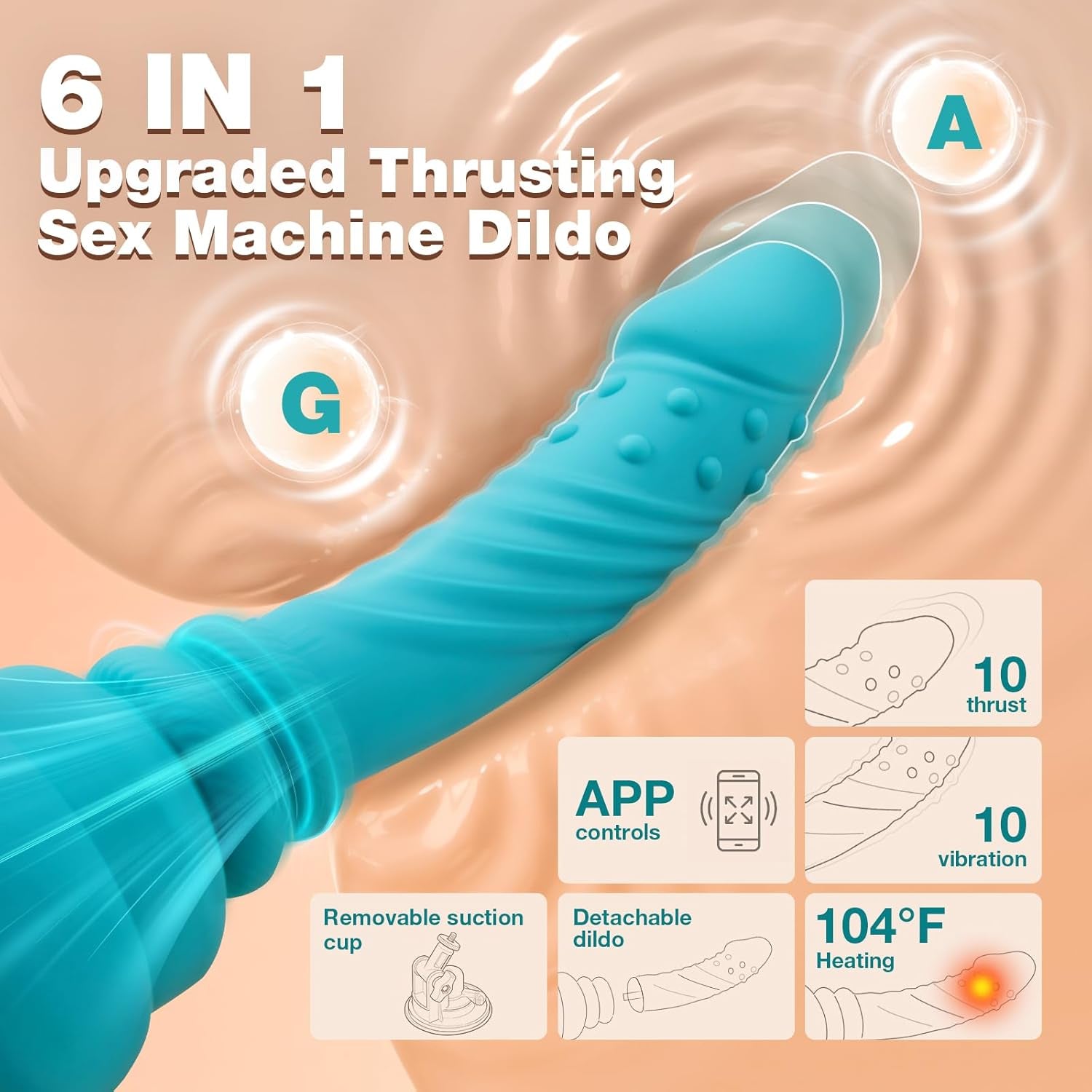 PulseRide Portable Thrusting Dildo with App Control