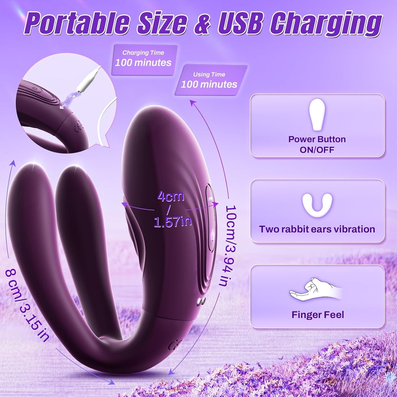 TapFusion Double Wearable Vibrator 10 Tapping 10 Modes