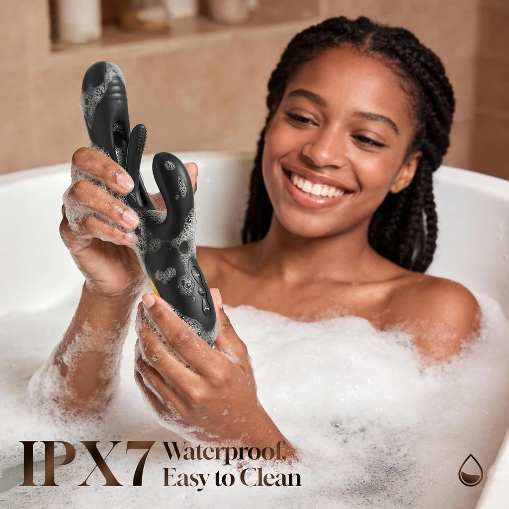 NoirPulse Rabbit Vibrator 14 Modes Flapping Waterproof