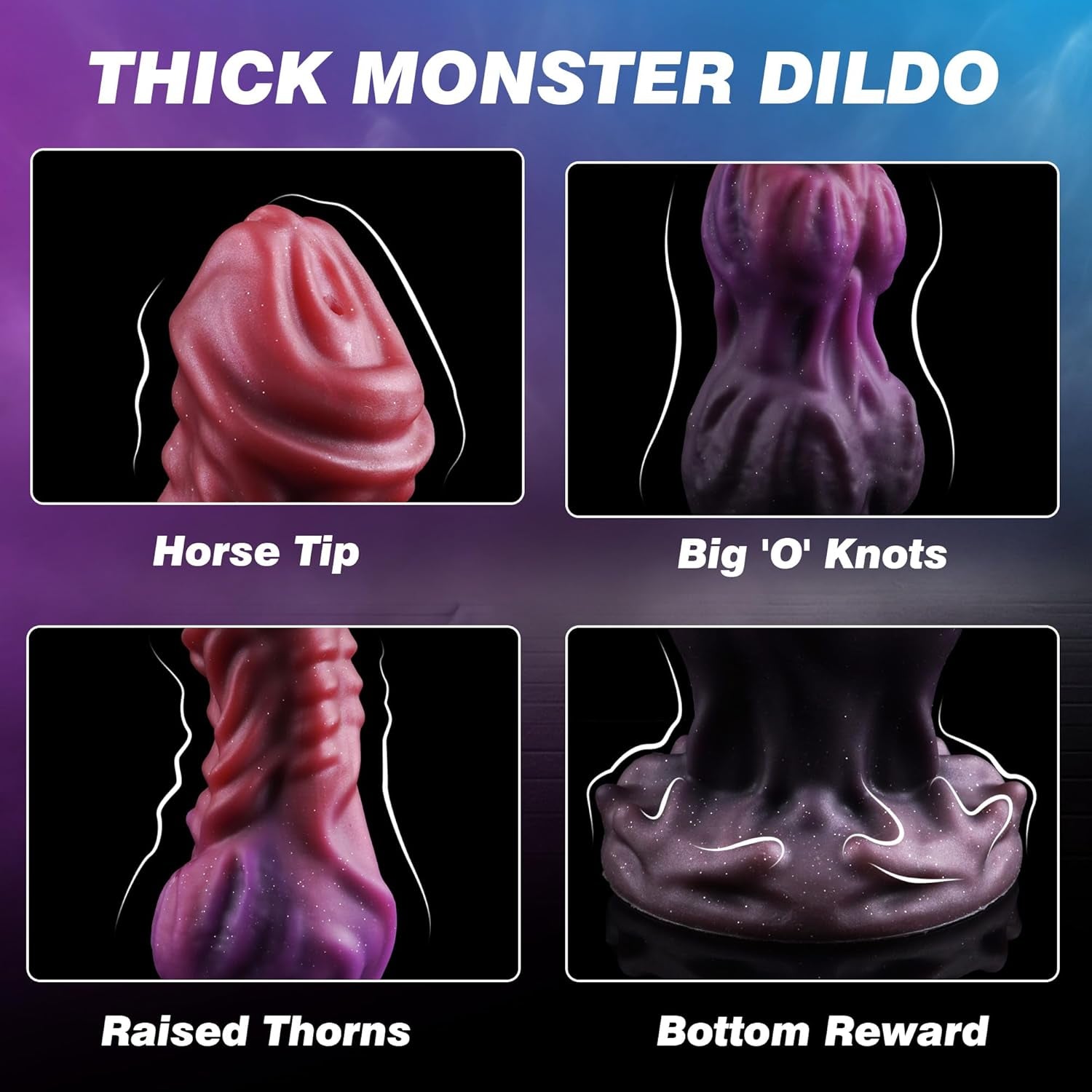 MythicJet 9.6” Squirting Knot Dildo Silicone Suction Cup